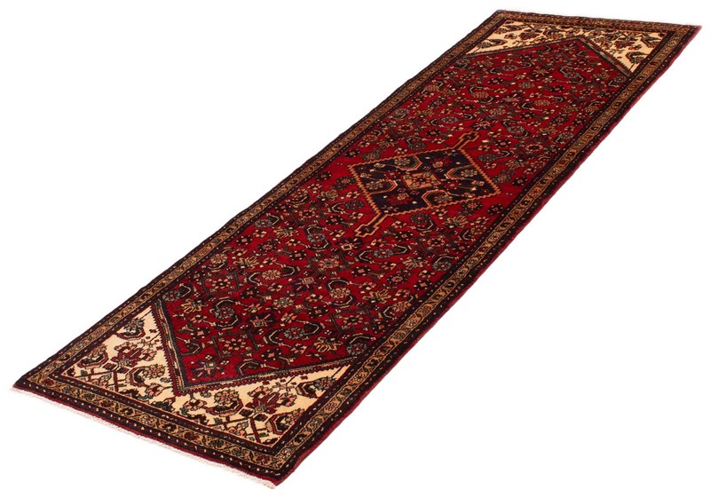 Vintage Hand-knotted Runner Rug 3'5" x 10'8" Traditional Oriental Wool Carpet gallery