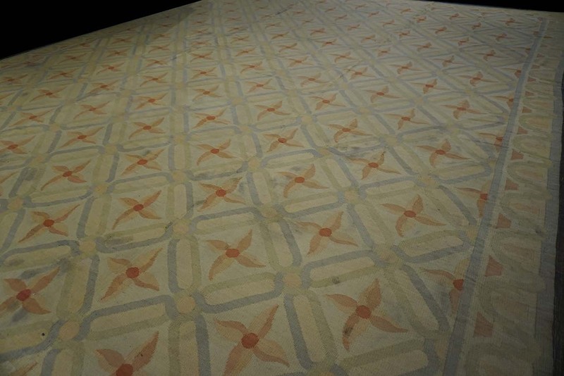 15'x29' Antique Romanian Oversized Yellow Bessarabian Flat Weave Rug gallery