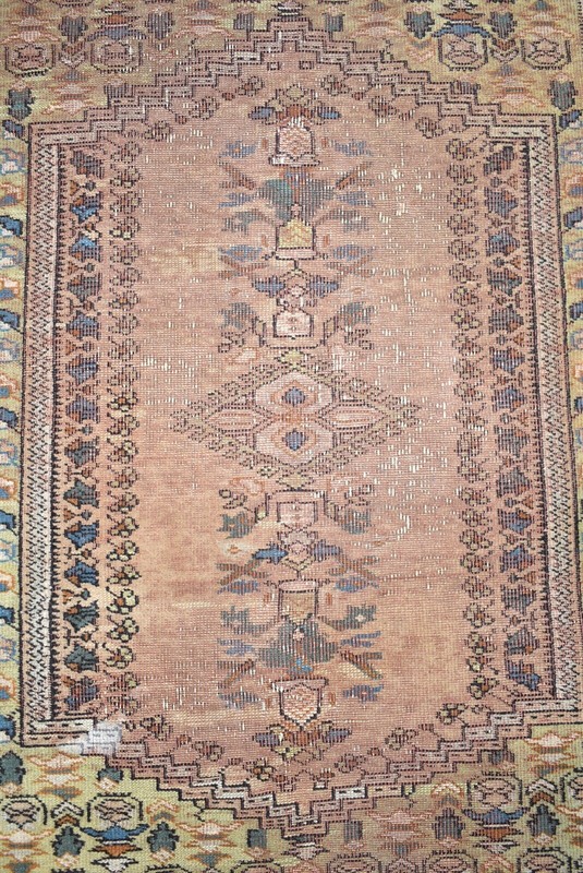 Fabulous Antique Kula Rug 42'' x 63'' Collectors Item Anatolian Low Pile Rug gallery