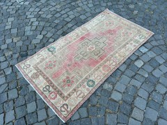 Wool rug, Area rug, Vintage rug, Turkish rug, Bohemian rug 3,1 x 5,6 ft