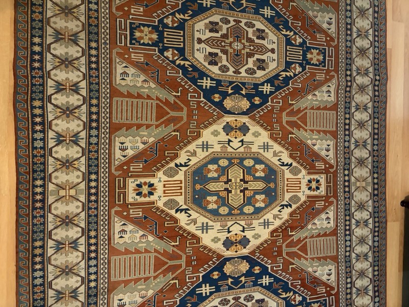 Antique Caucasian Lori Pambak Kazak Hand-Knotted Wool, 6’5” x 8’9”, c. 1880-1920 gallery