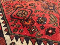 4×6 ANTIQUE ORIENTAL RUG HANDMADE heriz geometric vintage handwoven real 4×7 ft