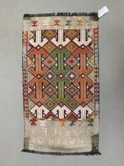 Vintage Turkish Mini Kilim 92×50 cm Wool Small Kelim Runner, shabby Chic