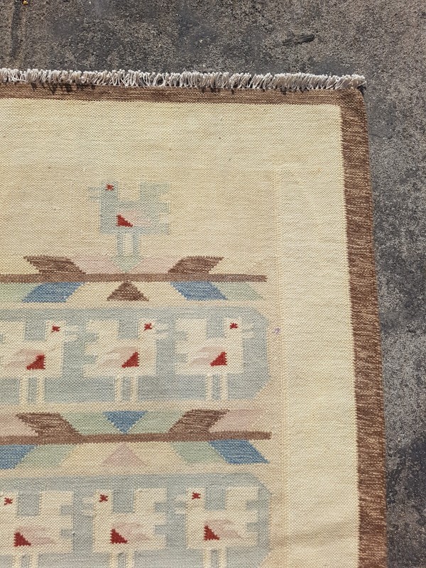 Vintage Traditional Handmade Beautiful Scandinavian Floor Rug Carpet 285x79 cm gallery