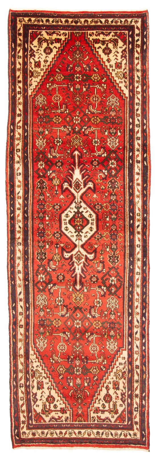 Vintage Hand-knotted Runner Rug 2'11" x 9'7" Traditional Oriental Wool Carpet gallery