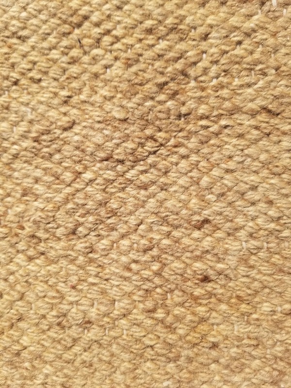 Vintage Traditional Handmade Oriental Wool Beige Kilim 7x5.1ft gallery