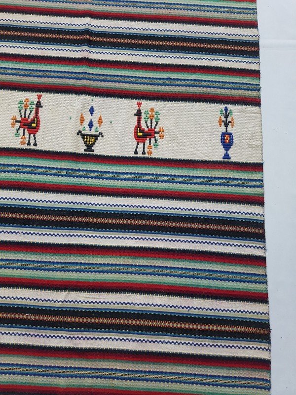 Vintage Handmade Traditional South American Kilim Floor Rug Carpet 278x121 cm gallery