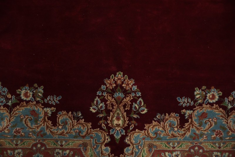 Classic Burgundy Palace Size Rug 12x16 Wool Hand-made Medallion Vintage Carpet gallery
