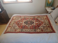 Vintage Afghan Hand-Knotted Wool Rug