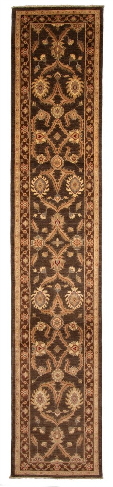 Vintage Hand-knotted Runner Rug 2'6" x 13'10" Traditional Oriental Wool Carpet