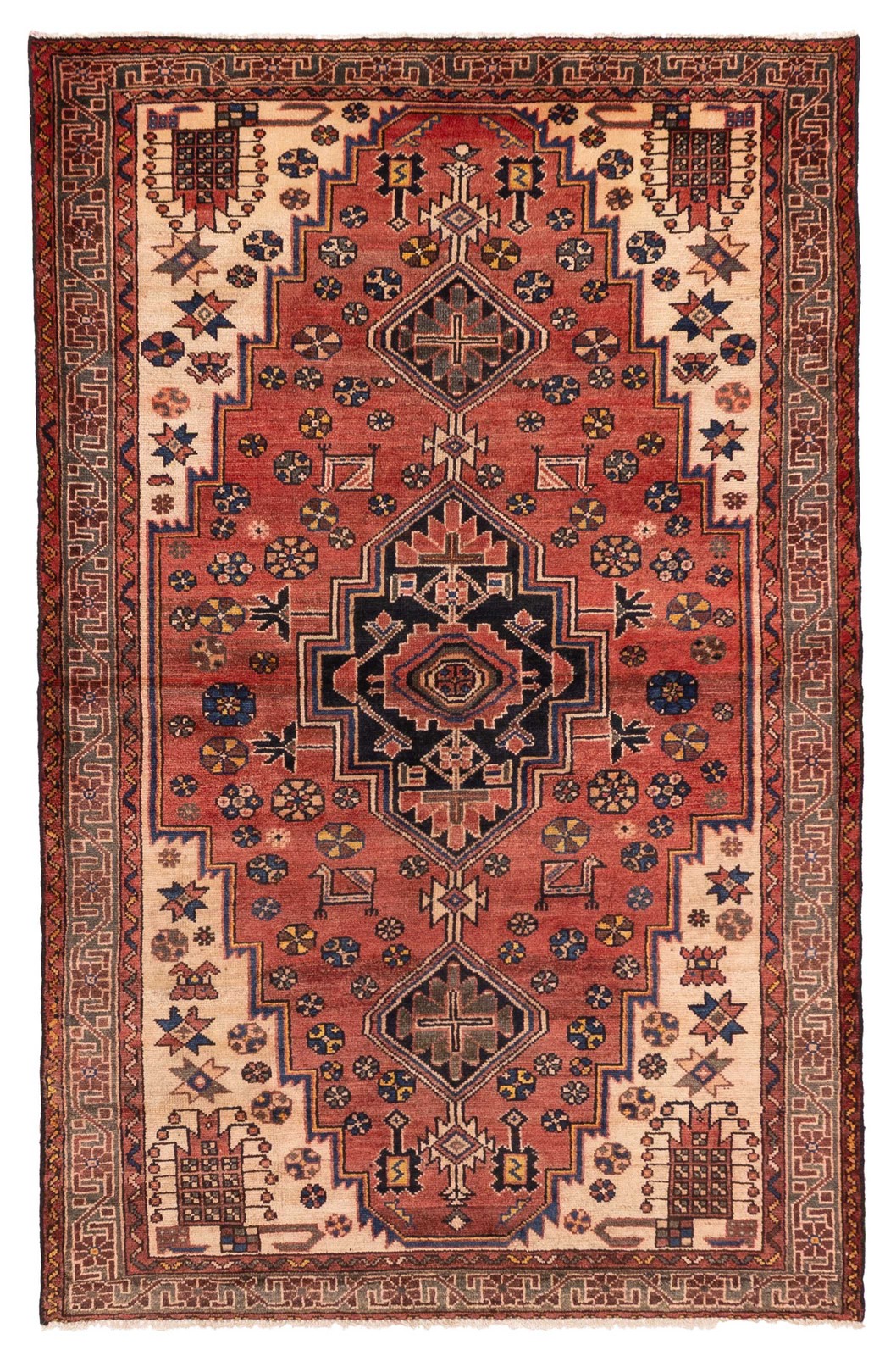 Traditional Vintage Hand-Knotted Area Rug 4'4" x 6'8" Oriental Wool Carpet gallery