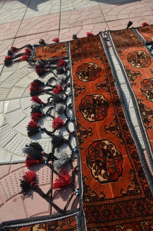 COLLECTORS’ ITEM Antique Pair Of Turkoman Bukhara Jalar Tend For Wall Hang gallery