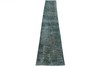 Vintage Overdyed Runner 2’3” x 11’8” Blue Wool Hand-Knotted Carpet gallery