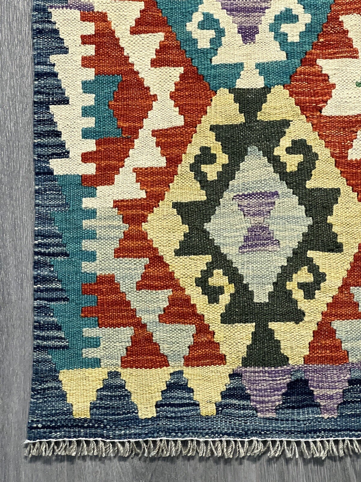 Vintage Kilim Traditional Hand Made Oriental Wool Kilim 5ftx3.2ft 150cmx100cm gallery