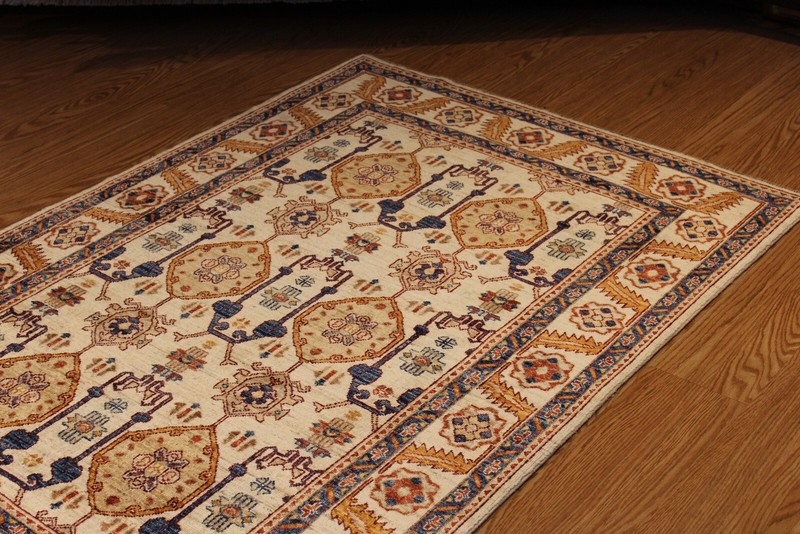 Fine Quality Handmade with Natural Wool Heriz Serapi Design RUST & CREAM COLORS gallery