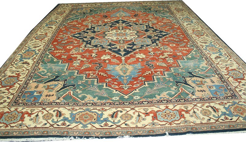 A Vintage Palatial 14' x 19' Serapi Azari Rug
