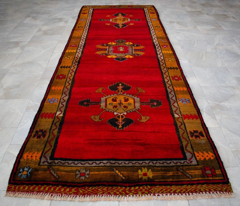 5x13 Runner Turkish Hand Knotted Rug for Living Room Large Runner Kitchen Decor gallery