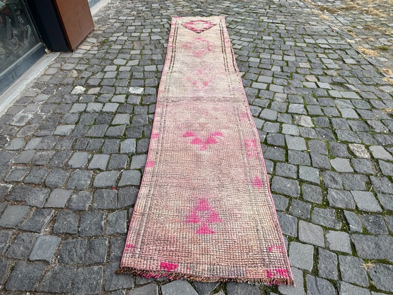 Wool rug, Bohemian rugs, Runner rug, Handmade rug, Turkish rug | 2,0 x 10,3 ft gallery