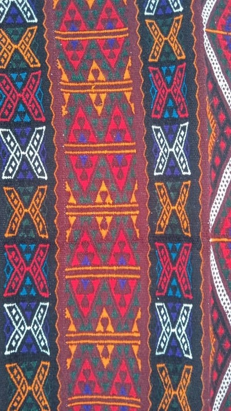 Vintage Handmade Berber Wool Rug 201x85-92cm Algerian Sahara Tribal gallery