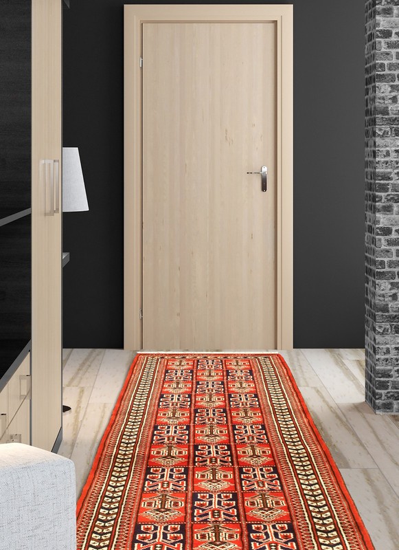 Vintage Hand-knotted Runner Rug 2'9" x 9'8" Traditional Oriental Wool Carpet gallery