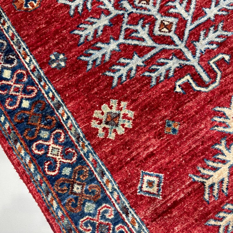 Handmade (2'9" x 11'8") Red Afghan Tribal Wool Runner Rug for Hallway gallery