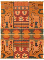 Vintage Hand Woven Area Rug 6’4″ x 8’8″ Traditional Wool Oriental Carpet