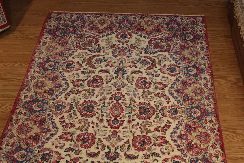 8' X 5' HANDMADE KIRMAN Authentic Circa 1920's Traditional Antique Rug 5x8 ft. gallery