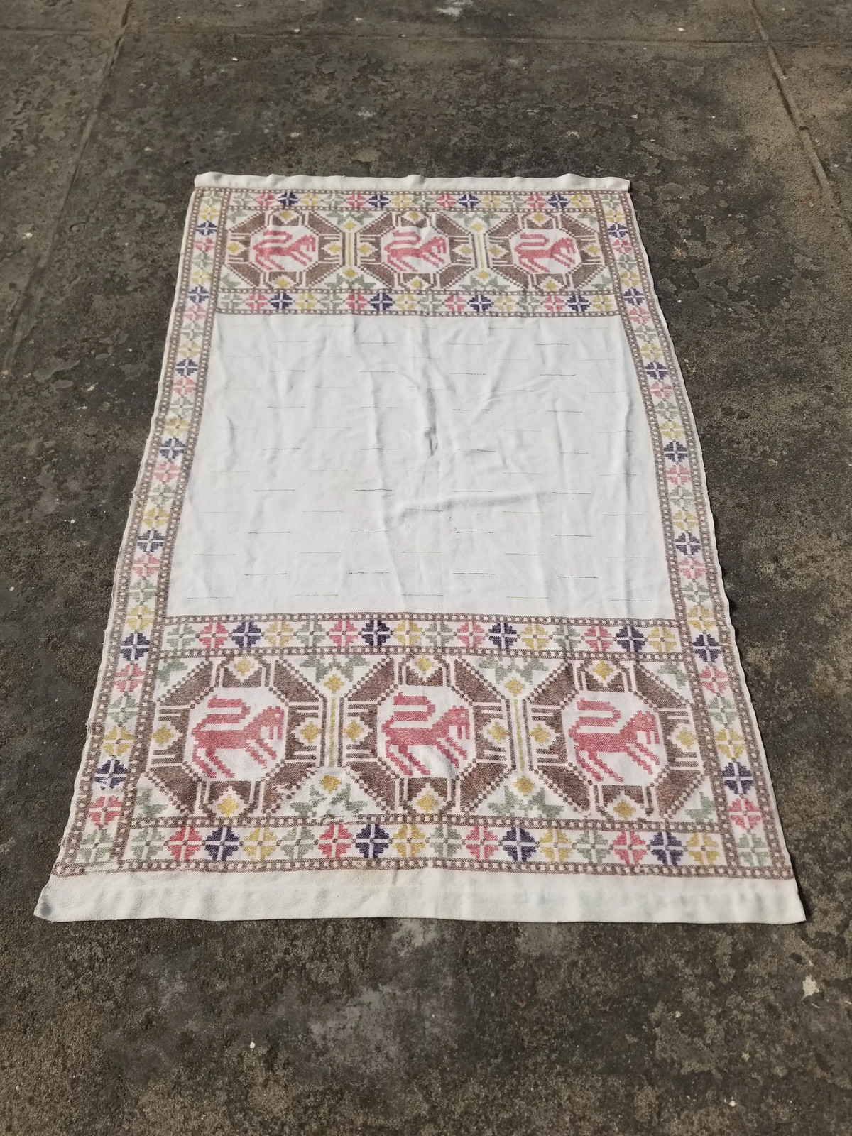 Vintage Traditional Handmade Swedish Wool Multicolor Kilim 6.6x4 ft gallery