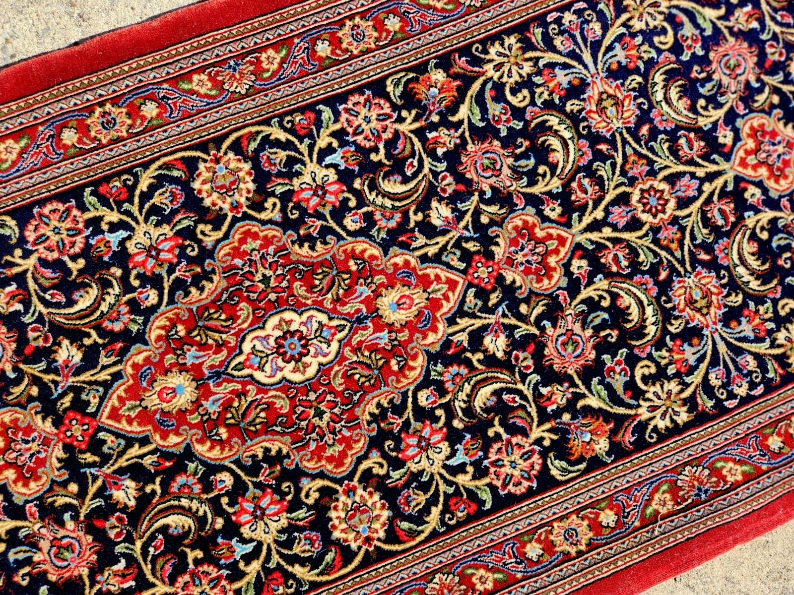 2'8"X13'4" NEW FINE HAND-KNOTTED PERSAN TABRIZI QOUM VINTAGE WOOL RED RUG RUNNER gallery