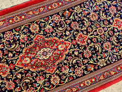 2’8″X13’4″ NEW FINE HAND-KNOTTED PERSAN TABRIZI QOUM VINTAGE WOOL RED RUG RUNNER