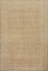 Antique Muted Rust Traditional Hand-knotted Vegetable Dye Room Size Rug 10×13