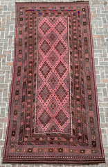 8×16 ft Afghan Traditional Large Handwoven Oriental Wool Hallway Ghalmori Kilim