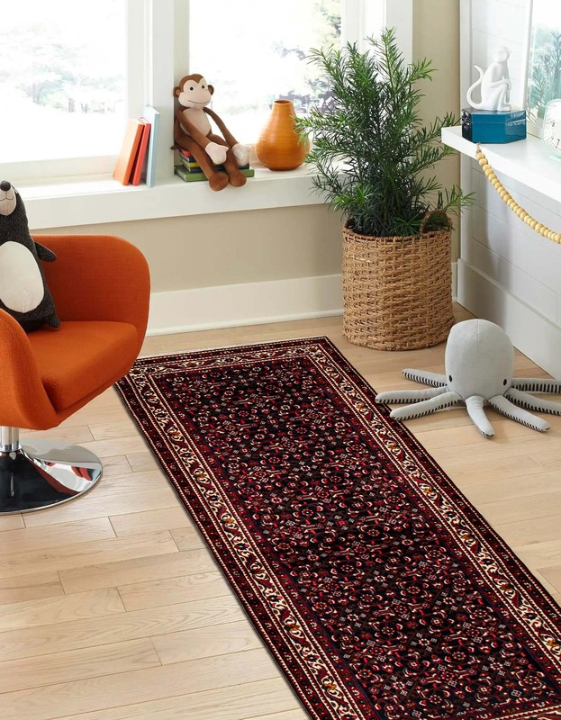 3'5" x 10'2" Vintage Hand-knotted Runner Rug Traditional Oriental Wool Carpet gallery