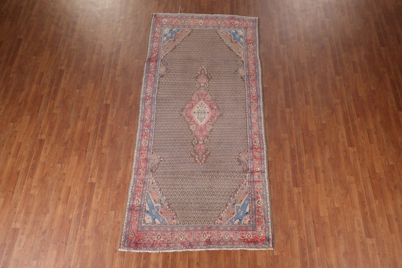Handmade Brown Area Rug 5x11 Living Room Traditional Tribal Geometric Carpet gallery