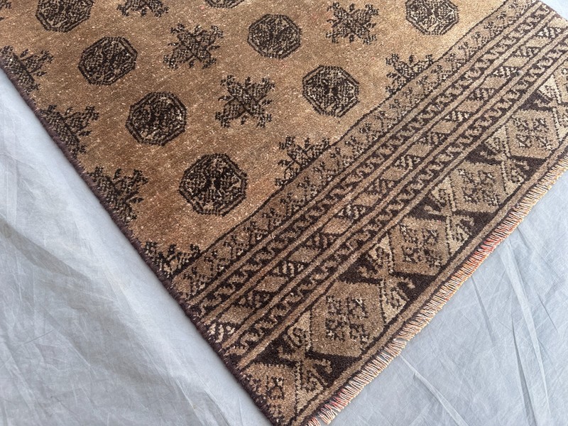 3x9 Vintage Turkmen Bukhara Rare Runner Rug Hand-Knotted Hallway Kitchen Rug gallery