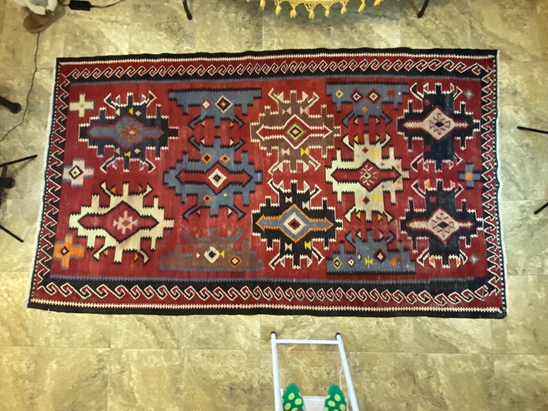 Large Oriental Kilim Tribal Rug Carpet gallery