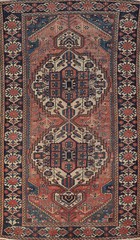 Vintage Traditional Geometric Wool Area Rug 5×10 ft Hand-knotted Bedroom Carpet