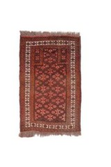 Geometric Tribal Vintage Afghan 2′ 8″ x 4′ 0″ Pink Hand Knotted Area Rug