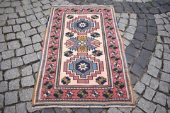 Turkish Kazak Rug 32” x 49” Anatolian Handmade Kars Rug Wool Pile Area Carpet