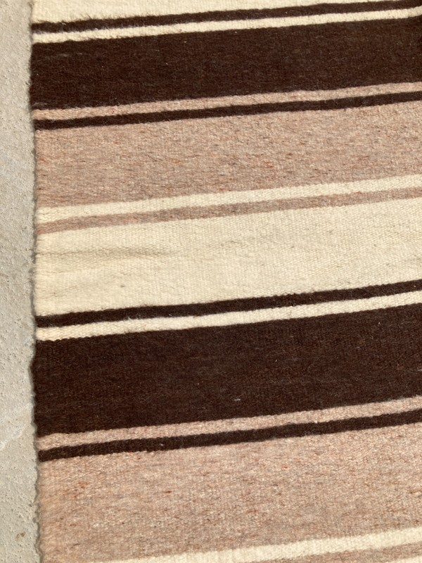 Vintage Handmade Turkish Striped Traditional Wool Kilim Rug 229x164 cm gallery