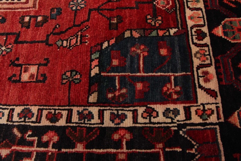 Vintage 4'9" x 9'3" Traditional Hand Knotted Vegetable Dye Wool Area Rug gallery