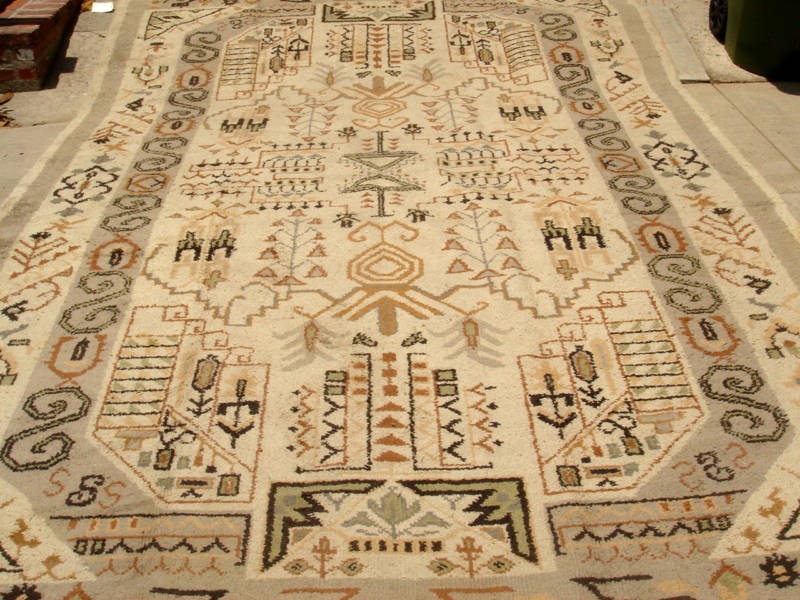 An Antique Village Tribal Moroccan Rug, 13' 4 X 9' 3 ft gallery