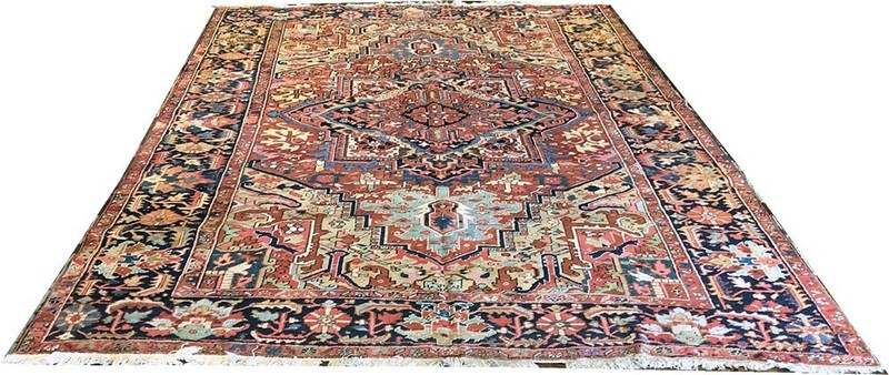 A Gorgeous Antique Decorative Heriz Circa 1920 gallery