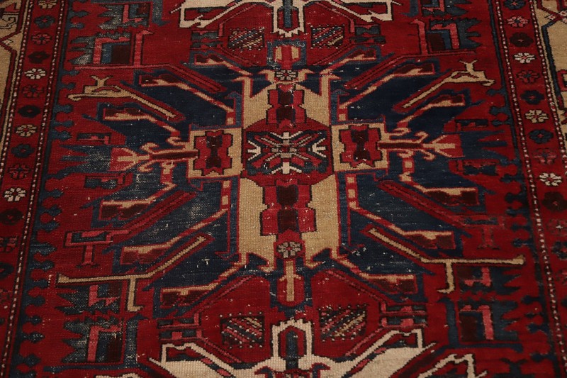 Vegetable Dye Red Wool Area Rug 5x14 Tribnal Hand-made Home Decor Vintage Carpet gallery