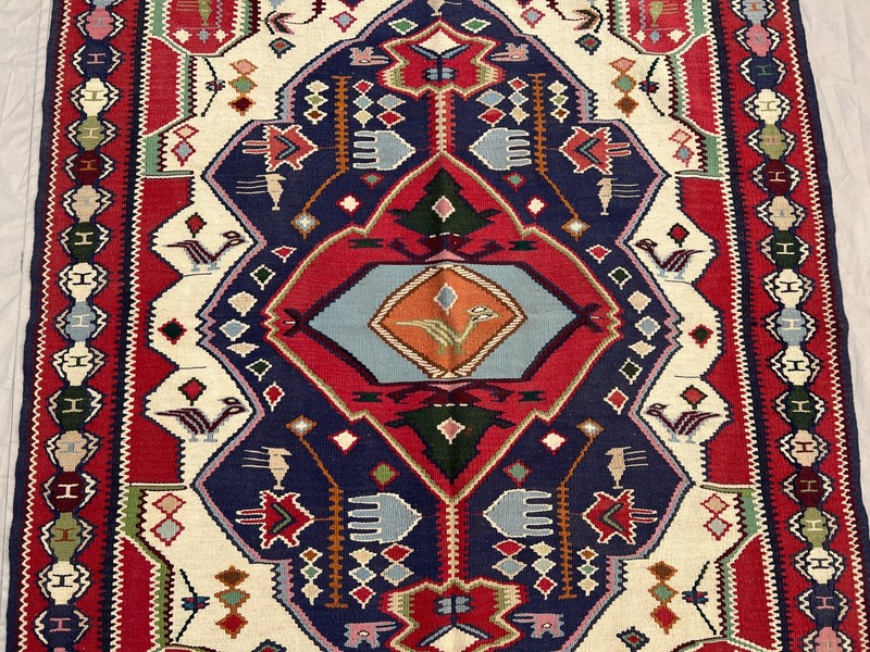 5 X 4 ft Stunning Vintage Super Fine Quality Senneh Knots Floral Oriental Kilim gallery
