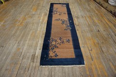 3X16 Antique Chinese Peking Wool Area Rug 1920
