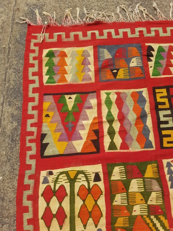 Vintage Traditional Handcrafted Turkish Kilim Rug for Home Décor 277x158 cm gallery