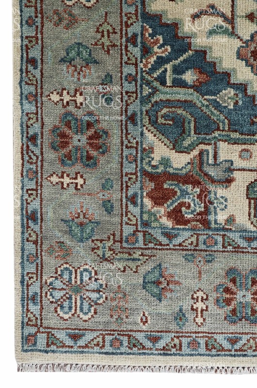 8x10 Light Ivory & Gray Hand made Traditional Living Area Rugs, 8x10ft gallery