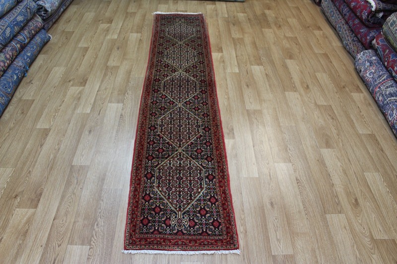 FINE HANDMADE ORIENTAL WOOL RUNNER WITN FINE WEAVE AND SUPERB COLOURS 245X50CM gallery