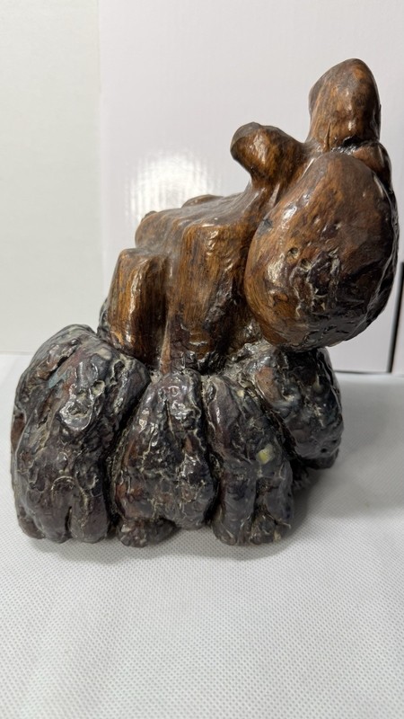 Beautiful Vintage Natural Burl Wood Sculpture 7.5”x7”x6” gallery